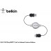 Belkin BLK-F3U134CP1MRTC . Usb 1m Makaralı Siyah Uzatma Kablosu