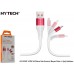 Hytech HY-X230 1.2M 3A Micro Usb Kırmızı/Beyaz Data + Şarj Kablosu