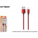 Hytech HY-X248 1M 3A Micro Usb Kılıflı Metal Kırmızı Şarj Kablosu