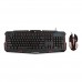 Rampage KM-R77 Black Usb 3 Color Led LC Layout Multimedia Gaming Keyboard + Mouse Set