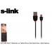 S-link SLP-505 Micro Usb Siyah Data + Şarj Kablosu Akıllı Telefonlar ve Tablet