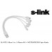 S-link SL-NT21 3Lü Çakmak Çok/Usb Phone 4/Lightning+ Note/Micro 50cm NOTE3/MİCRO 5pin Kablo